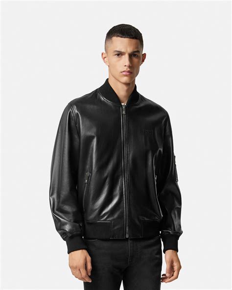 camouflage mens versace|versace leather bomber jacket.